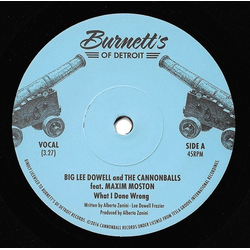 Big Lee Dowell / The Cannonballs (3) / Maxim Moston What I Done Wrong Vinyl 7" USED