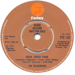The Blackbyrds Rock Creek Park / Flying High Vinyl 7" USED