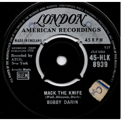 Bobby Darin Mack The Knife Vinyl 7" USED