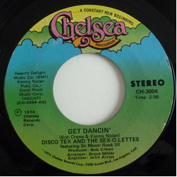 Disco Tex & His Sex-O-Lettes / Sir Monti Rock III Get Dancin' Vinyl 7" USED