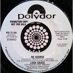 Leda Grace No George USED VINYL 7INCH 45 RPM SINGLE PROMO