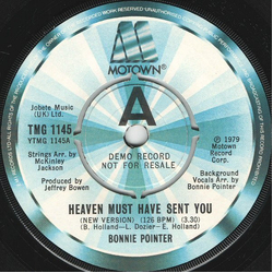 Bonnie Pointer Heaven Must Have Sent You (New Version) Vinyl 7" USED