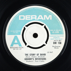 Granny's Intentions The Story Of David Vinyl 7" USED