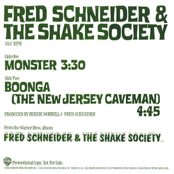 Fred Schneider & The Shake Society Monster Vinyl 12" USED