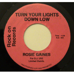 Rosie Gaines Turn Your Lights Down Low Vinyl 7" USED