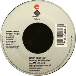 Linda Ronstadt All My Life / Shattered Vinyl 7" USED