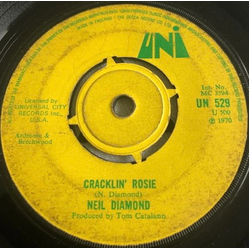 Neil Diamond Cracklin' Rosie Vinyl 7" USED