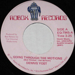 Dennis Yost Going Through The Motions / Wonder Woman USED VINYL 7INCH SINGLE