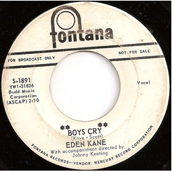 Eden Kane Boys Cry / Don't Come Crying To Me Vinyl 7" USED
