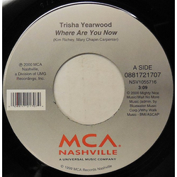 Trisha Yearwood Where Are You Now Vinyl 7" USED