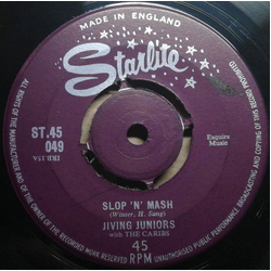 The Jiving Juniors / The Caribs Slop 'N' Mash Vinyl 7" USED