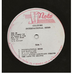 Culture International Herb Vinyl LP USED