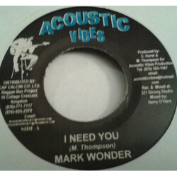 Mark Wonder I Need You USED VINYL 7INCH 45 RPM