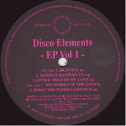 Disco Elements EP Vol 1 Vinyl 12" USED