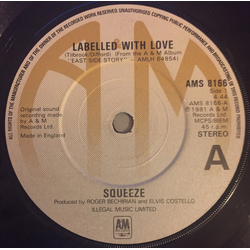 Squeeze (2) Labelled With Love Vinyl 7" USED