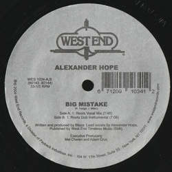 Alexander Hope Big Mistake Vinyl 12" USED