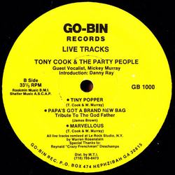Tony Cook & The Party People On The Floor 1991 / Live Tracks Vinyl 12" USED