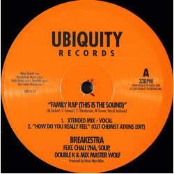 Breakestra Family Rap (This Is The Sound) Vinyl 12" USED