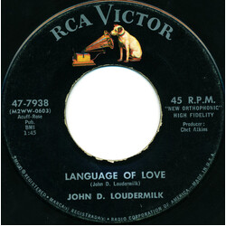 John D. Loudermilk Language Of Love / Darling Jane USED VINYL 7INCH 45 RPM SINGLE