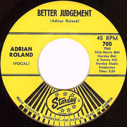 Adrian Roland Better Judgement USED VINYL 7INCH 45 RPM