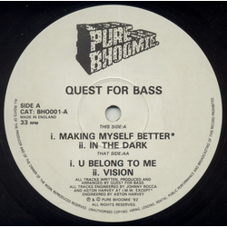 Quest For Bass Making Myself Better Vinyl 12" USED