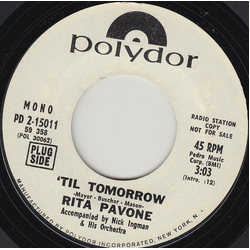 Rita Pavone 'Til Tomorrow / Try It And See Vinyl 7" USED