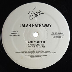 Lalah Hathaway Family Affair USED VINYL 12INCH PROMO 33 S RPM