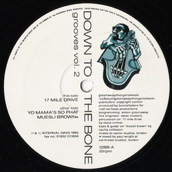 Down To The Bone Grooves Vol. 2 Vinyl 12" USED