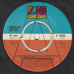 Aretha Franklin Until You Come Back To Me (That's What I'm Gonna Do) / If You Don't Think Vinyl 7" USED