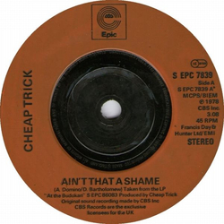 Cheap Trick Ain't That A Shame Vinyl 7" USED