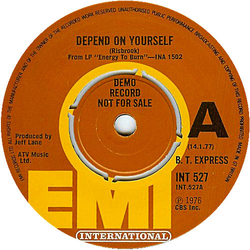 B.T. Express Depend On Yourself Vinyl 7" USED