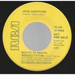 John Hartford Mouth To Mouth Resuscitation USED VINYL 7INCH PROMO