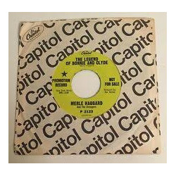 Merle Haggard / The Strangers (5) The Legend Of Bonnie And Clyde USED VINYL 7INCH 45 RPM SINGLE PROMO