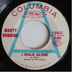 Marty Robbins I Walk Alone USED VINYL 7INCH 45 RPM SINGLE PROMO