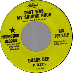 Duane Dee That Was My Shining Hour / Precious USED VINYL 7INCH SINGLE PROMO
