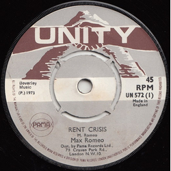 Max Romeo Rent Crisis Vinyl 7" USED