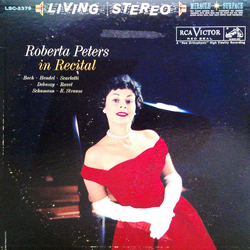 Roberta Peters In Recital Vinyl LP USED