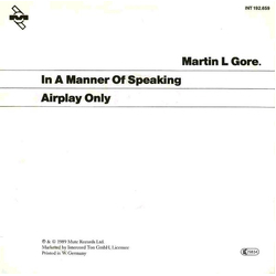 Martin L. Gore In A Manner Of Speaking Vinyl 7" USED