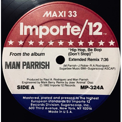 Man Parrish Hip Hop Be Bop (Don't Stop) / Heatstroke Vinyl 12" USED