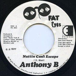 Anthony B Nuttin Can't Escape USED VINYL 7INCH 45 RPM