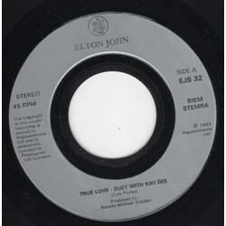 Elton John True Love USED VINYL 7INCH 45 RPM SINGLE JUKEBOX STEREO
