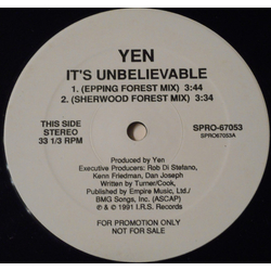 Yen It's Unbelievable Vinyl 12" USED