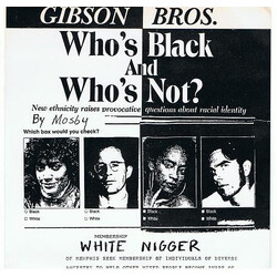 Gibson Bros White Nigger USED VINYL 7INCH 45 RPM SINGLE