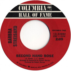 Barbra Streisand Second Hand Rose / People USED VINYL 7INCH SINGLE STYRENE