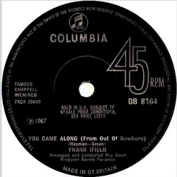 Frank Ifield You Came Along (From Out Of Nowhere) Vinyl 7" USED