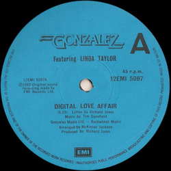 Gonzalez Digital Love Affair / Disco Can't Go On For Ever Vinyl 12" USED