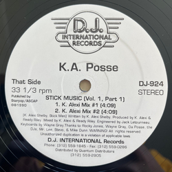 K.A. Posse Stick Music (Vol. 1, Part 1) / Shake Vinyl 12" USED