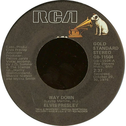 Elvis Presley Way Down / My Way Vinyl 7" USED