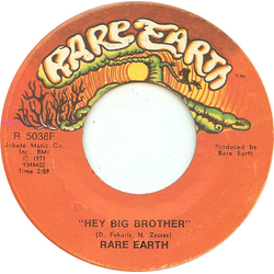 Rare Earth Hey Big Brother Vinyl 7" USED