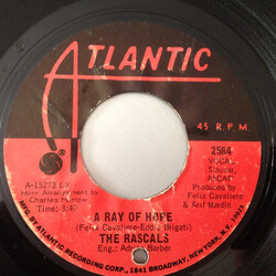 The Rascals A Ray Of Hope / Any Dance'll Do! USED VINYL 7INCH 45 RPM SINGLE